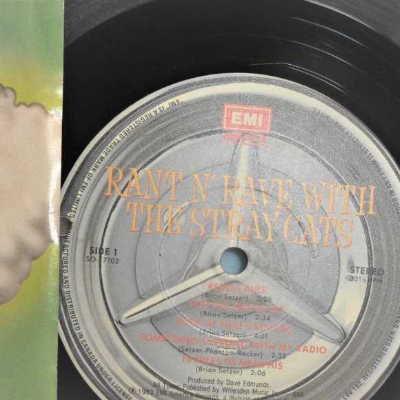 1st Press 1983 Stray Cats RAT N ROLL Vinyl Record EMI Records #SO7102 LP ALBUM - Picture 4 of 6